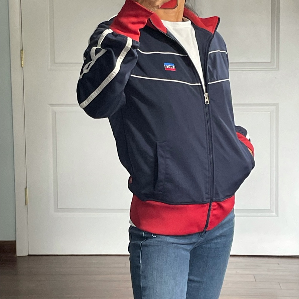 Vintage Levis Zip Up Warm Up Jacket Size M - Picture 4 of 13